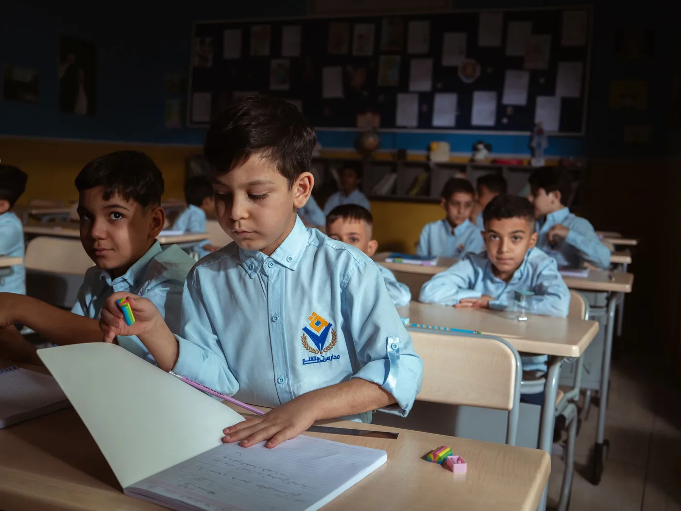 A teacher with their group at the centre
